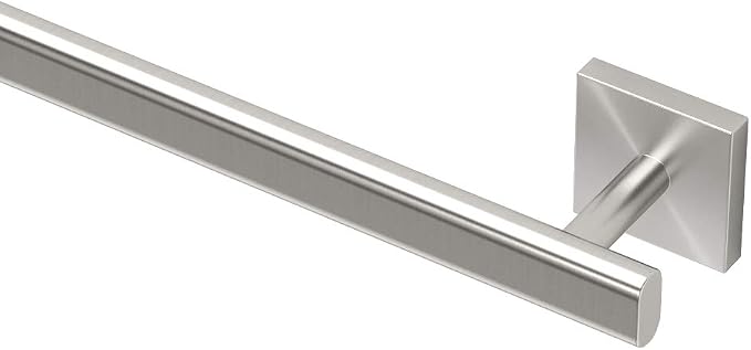 Gatco 4070A Elevate, Towel Bar, 30”, Satin Nickel/Wall Mounted 30 Inch Towel Holder for Bathroom