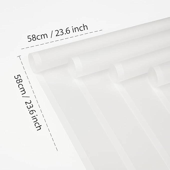 BBJ WRAPS White Wrapping Paper for Flowers, Frosted Flower Bouquet Wrapping Paper, Korean Paper for Bouquets, Valentine's Day Mother's Day Florist Supplies 20 Sheets (White)