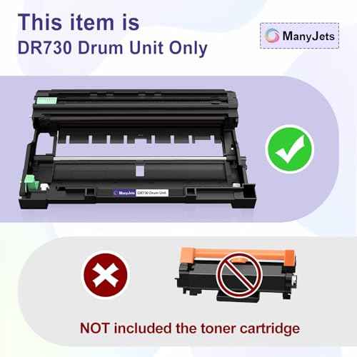 DR730 Drum Unit - Compatible for Brother DR730 DR-730 DR760 DR-760 Drum - for HL-L2370DW HL-L2395DW MFC-L2710DW MFC-L2750DW DCP-L2550DW MFC-L2690DW MFC-L2730DW Printer(Not Toner,2-Pack)