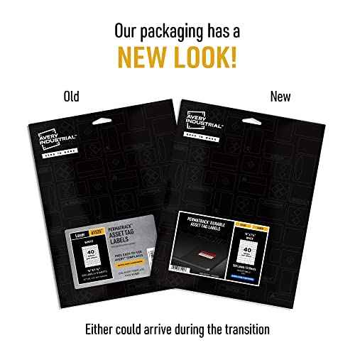 Avery White Asset Tag Labels, 3/4" x 1-1/2", Laser Printable Tags, 320 Waterproof Labels (61525)