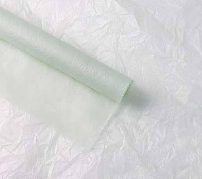 FAYADA Korean Cotton Flower Wrapping Paper Non-Woven Floral Bouquet Wraps Gift Packaging Florist Supplies 20 Sheets Florist Waterproof Flower Wrapping Paper for Fresh Flowers-22.8x22.8 Inch (green)