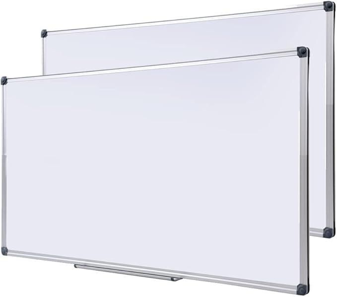 Magnetic Whiteboard -2 Pack 60" x 40" Large Magnetic Dry Erase Board with Removable Marker Tray| Wall-Mounted Aluminum Message Presentation White Board for Home Office Classroom