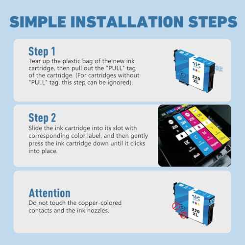 Weemay 220XL Remanufactured Ink Cartridges Replacement for Epson 220XL Ink Cartridges Works with Workforce WF-2750 WF-2760 WF-2630 WF-2650 WF2660 XP-320 XP-420 (4 Black 2 Cyan 2 Magenta 2 Yellow)