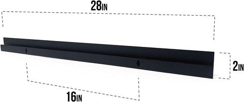 Mitus Picture Hanging System - Magnetic Artwork Frame for Kids - 28" Black Bar (Set of 2)