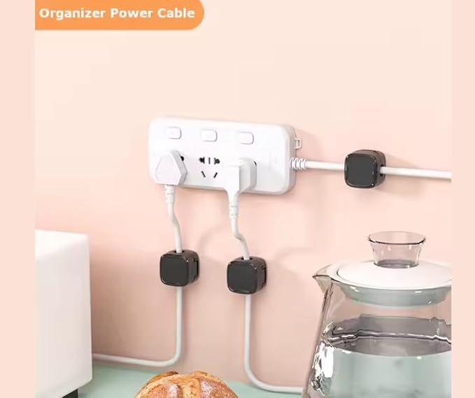 12-Pack Cord Organizer Cable Clips - Cable Management, Adhesive Phone Charging Wire Holder for Nightstand/Wall, Home Office Desk Accessories Decor Essentials [White]