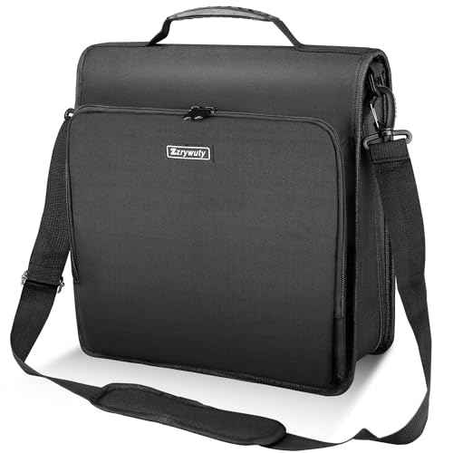 Zzrywuty Zipper Binder, 3 Inch 3-Ring Binder with Zipper, Expanding Folders and Shoulder Straps & Handles, 3" O-Rings with Multiple Pockets£¨for 13" MacBook and Tablet£© for Middle School- Black