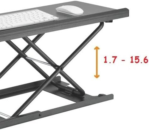 Mount Plus KBT10 Ultra Slim Laptop Stand - Adjustable Sit-Stand Riser for Desks | Lifts Up to 15.6" Height | 5 Levels