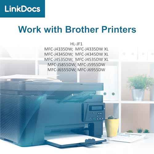 LinkDocs LC406 Ink Cartridges Compatible Replacement for Brother LC406 LC406XL Compatible with Brother MFC-J4535DW MFC-J4345DW MFC-J4335DW MFC-J5855DW MFC-J5955DW MFC-J6555DW (4 Color)