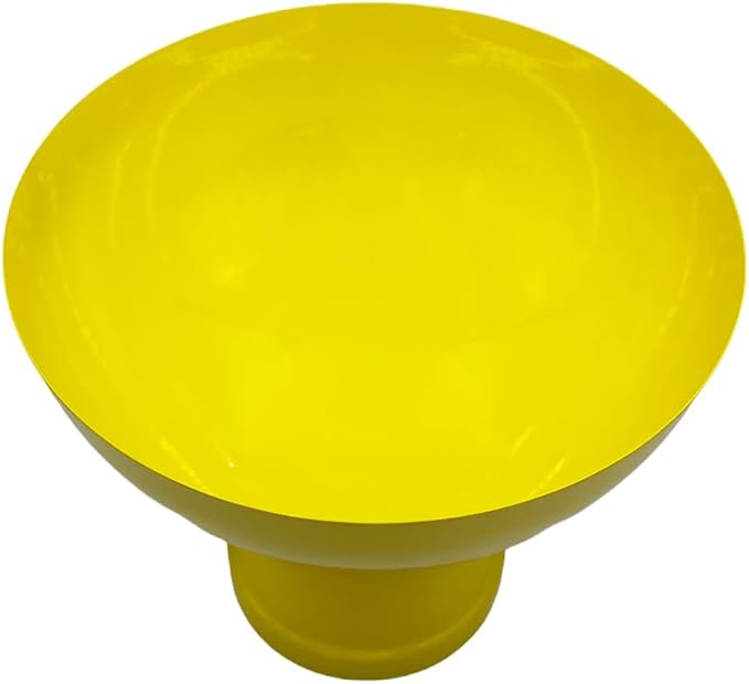 12 Inch Wide Decorative Handmade Iron Modern Flower Vase in Yellow