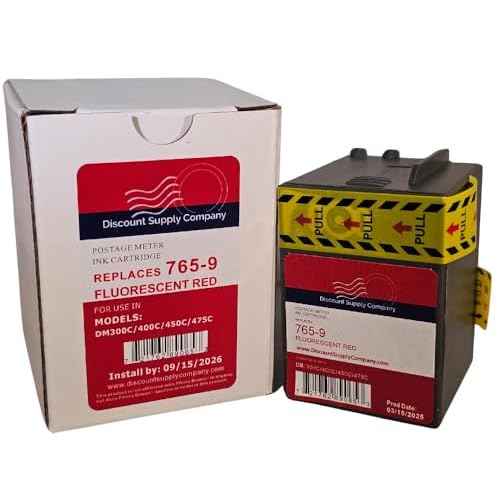 Compatible Ink Cartridge Replacement for Postage Meters 765-9, Red, 1 Pack