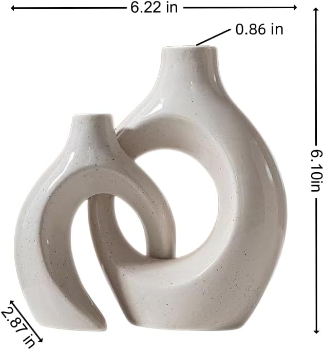 Ceramic Candle Holder Set of 2 Modern Taper Candlestick Holder for Dining Table, Living Room Coffee Table Centerpiece Wedding Home Decor