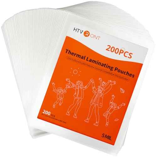 HTVRONT Thermal Laminating Pouches - 200 Pack Laminating Sheets (5 Mil, 9"x11.5"), Wrinkle & Bubble-Free Laminator Sheets for Ultimate Clarity & Durability in Protecting Photos & Documents