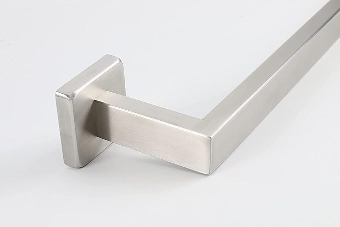 TocTen Bath Towel Rack - Square Base Thicken SUS304 Stainless Steel Towel Bar for Bathroom, Bathroom Accessories Towel Rod Heavy Duty Wall Mounted Towel Holder. (Brushed Nickel, 36)