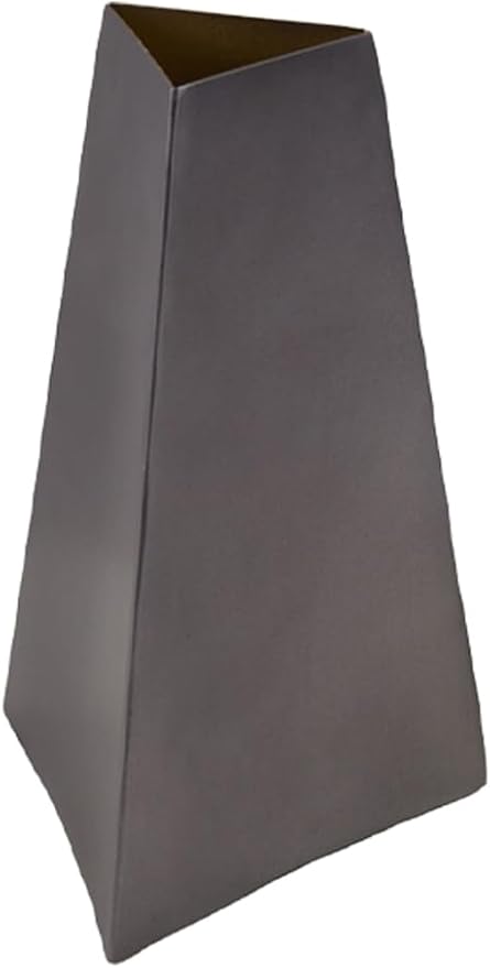 Serene Spaces Living Triova Stainless Steel Vase – Perfect for Fresh & Dried Flowers, Sculptural Accent for Mantels, Coffee Tables & Office Desks,Table Centerpiece, 4" Wide & 6.5" Tall