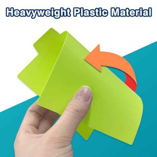 Chell 4x6 Plastic Index Card Dividers, Heavyweight Poly Index Card Guides A-Z for Flash Cards and Recipe Cards, with Alphabetical/Blank Stickers, Pack of 25