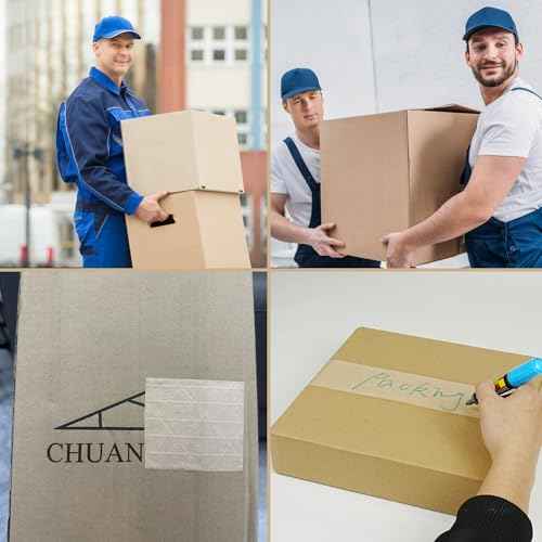 CHUANGSEED 2-Pack Reinforced Water Activated Gummed Kraft Paper Tape, 2.75 inch x 380 ft, Total 760ft,for Heavy Duty Secure Packing and Shipping Writable Eco-Friendly Biodegradable