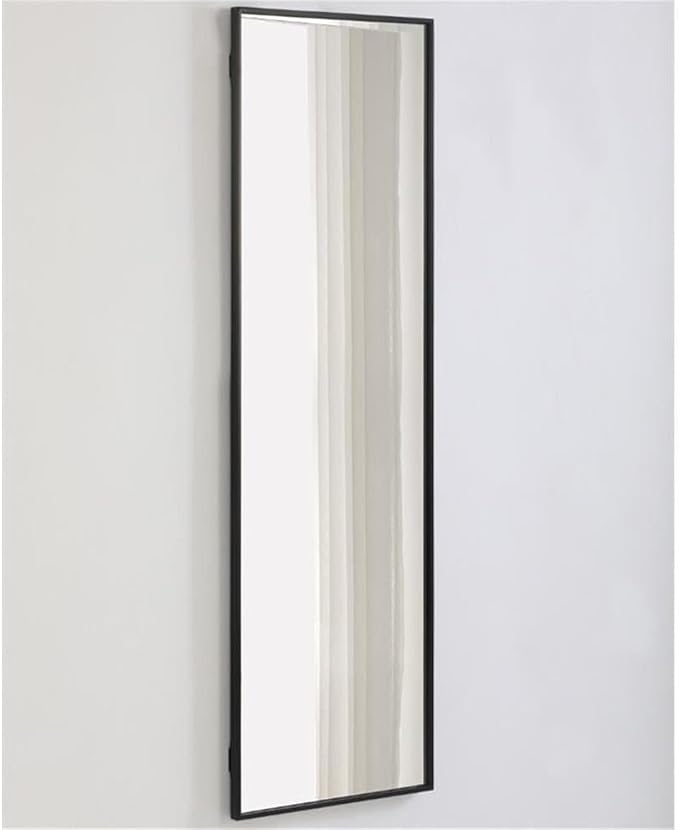 Elegant Decor Monet 60" x 18" Rectangle Metal Frame Mirror in Black