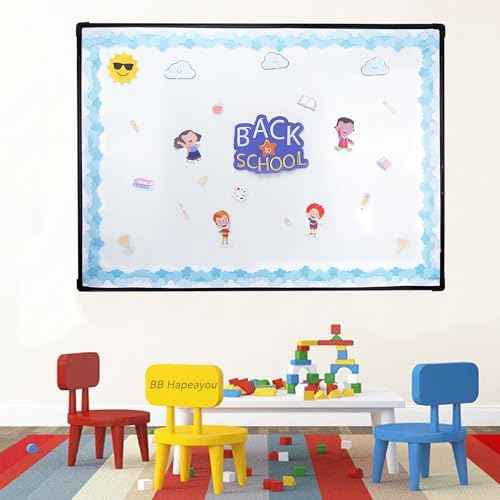 Bulletin Board Border 65.6ft Classroom Blackboard Decoration for School/Office/Party (Cloud)