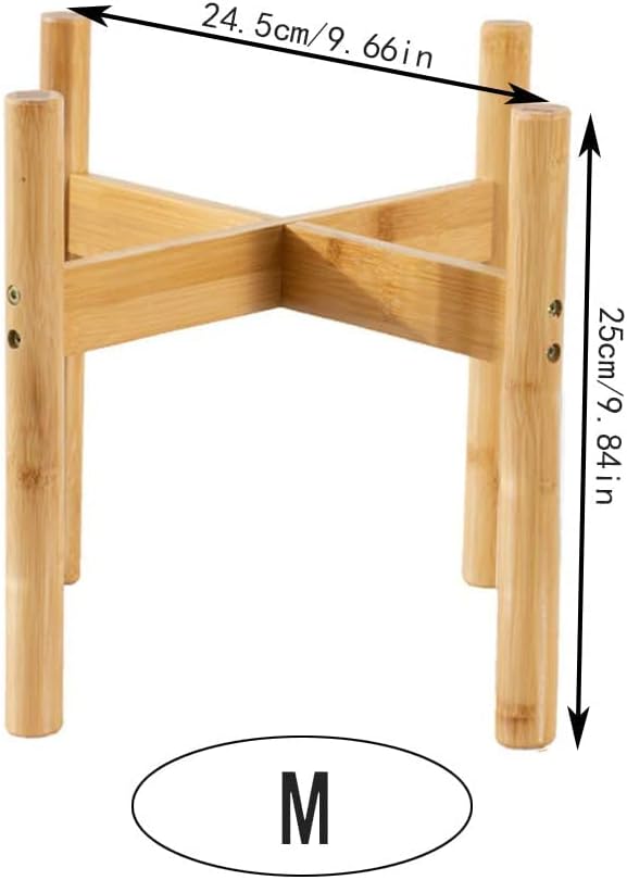 Mid Century Modern Indoor Plant Stand, Wood Flower Pot Holder for Home, Office, Garden, Patio, Lawn, Yard, Restaurant, Cafe (Color : Middle)