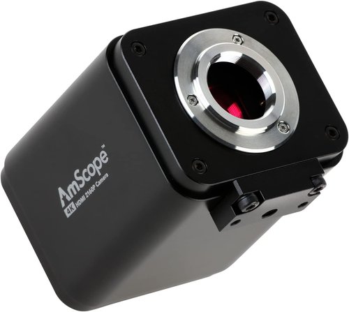 AmScope - 4K 60fps HDMI & Wi-Fi Color CMOS Auto-Focus C-Mount Microscope Camera - AF408