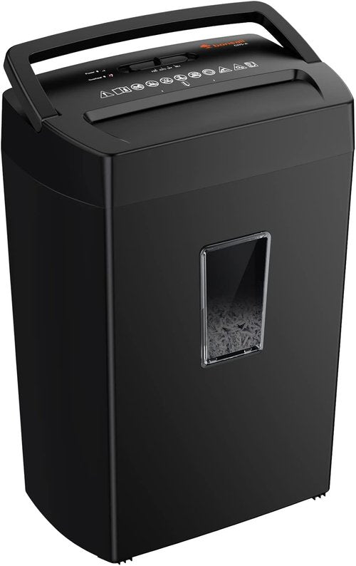 Bonsaii 12-Sheet Cross Cut Paper Shredder - Heavy Duty Home Office Shredder with Transparent Window | P-4 Security Level