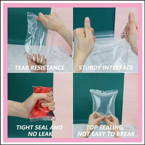 iMailer Clear Zip Bags - 200 Pcs 10" x 13" Reclosable Plastic Poly Bags for Prints, Photos, and Clothing