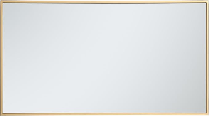 Elegant Decor Eternity 36" x 20" Contemporary Metal Frame Mirror in Black