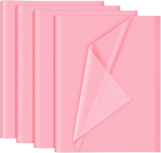 NEBURORA 120 Sheets Hot Pink Wrapping Tissue Paper - 14 x 20 Inches, Bulk Pack for Gift Bags, Wedding, Baby Shower, Valentine's Day Decor