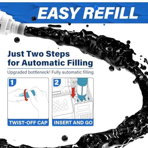 542 Black Ink Refill Bottles Compatible for Eco tank ET-5150 ET-5170 ET-5180 ET-5800 ET-5850 ET-5880 ET-16600 ET-16650, 542 Ink Ultra-high Capacity Bottle Black for Workforce ST-C5000 ST-C5500, 2BK