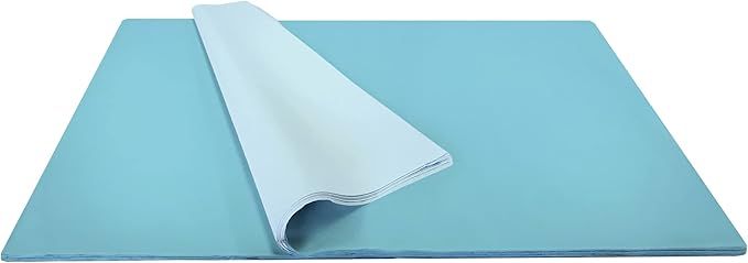 Jillson Roberts Bulk 20 x 30 Inches Recycled Tissue, Aqua, 480 Unfolded Sheets (BFT44)