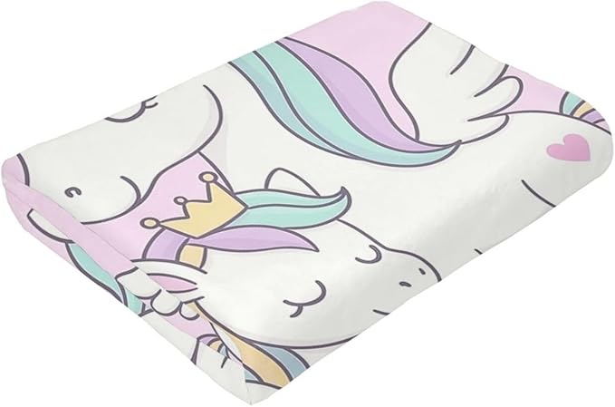 Unicorn Blanket Cute Unicorn Throw Blanket Magical Love Soft Cozy Fleece Fuzzy Stuffed Plush Flannel Animal Gifts for Girls Women Boys Kids Adults 40''x50''