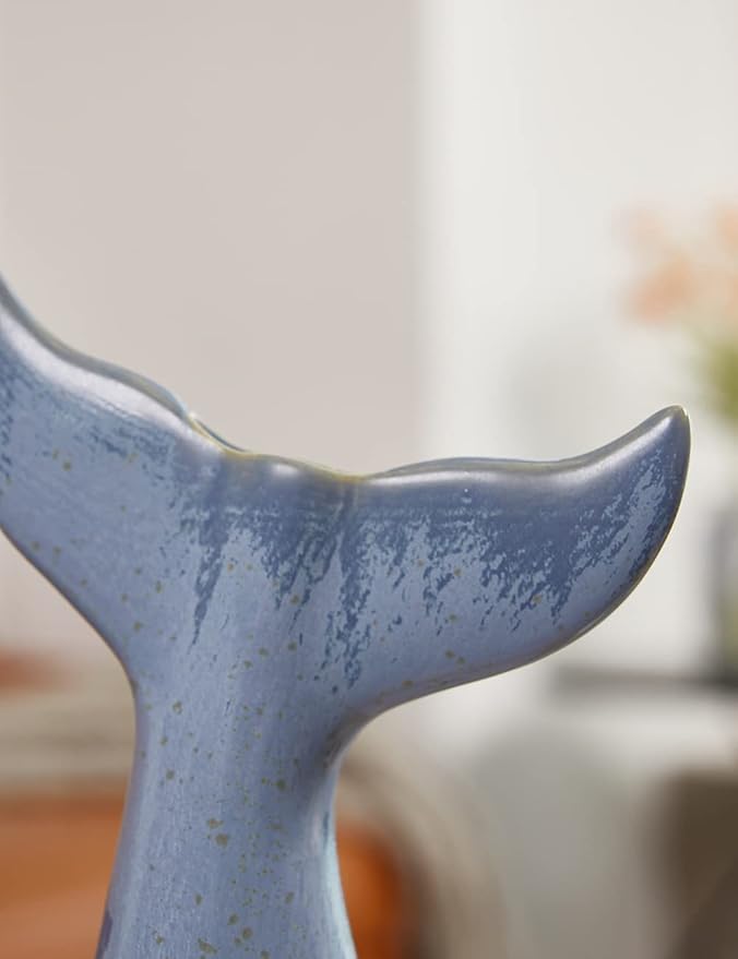 SEINHIJO Ceramic Flower Vase Modern Decor Sculpture Table Centerpiece Statue Home Gifts Arts 8.3inch