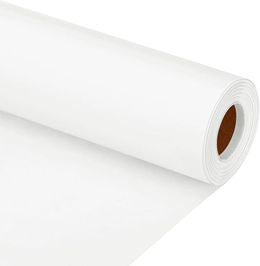 PATIKIL Wrapping Paper, 12"x600"(50') Bulletin Board Paper Roll Kraft Paper Roll Construction 80GSM for Shipping Packing Gift Wrapping Craft Flower Bouquet Christmas, White