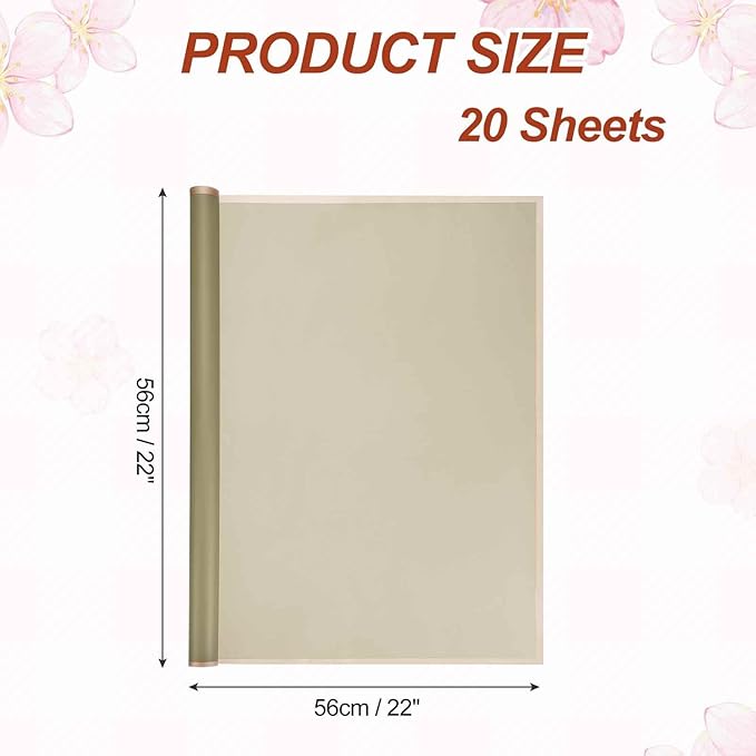 MECCANIXITY Flower Bouquet Wrapping Paper, 56cm/22 Inch Waterproof Floral Wrapping Paper for Flower Bouquet DIY Gift, Wedding, Birthdays, Valentine's Day, Pack of 20(Gray Khaki)