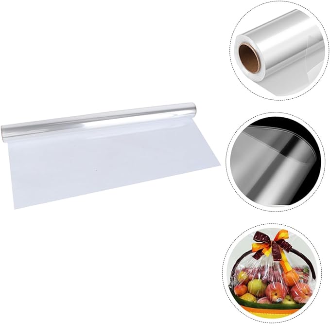 Holibanna Cellophane Wrap Film DIY Floral Wrapping Material for Flower Bouquets Transparent Opp Packaging for Crafts and Seasonal Decorations