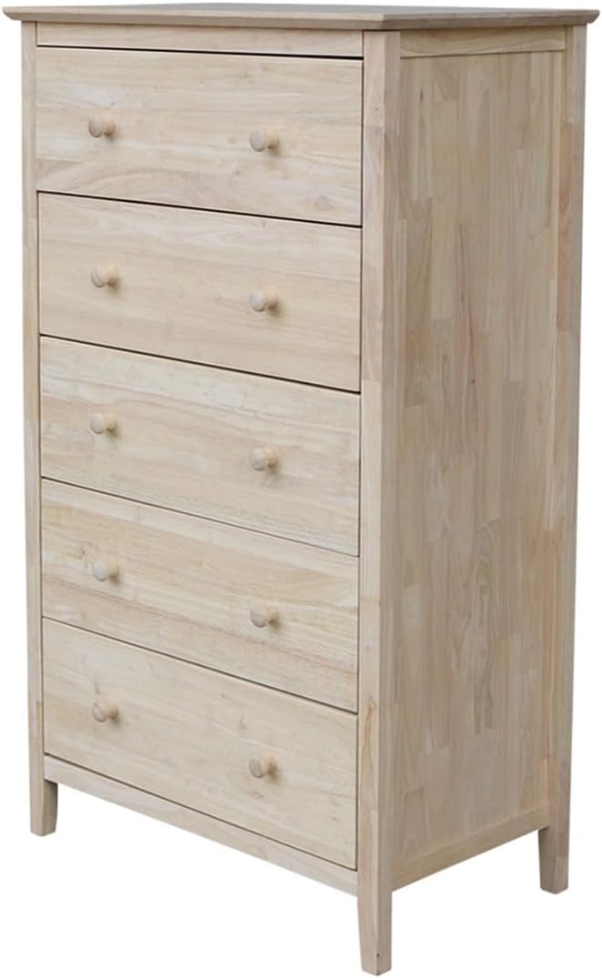 International Concepts Dresser with 5 Drawers ,Unfinished
