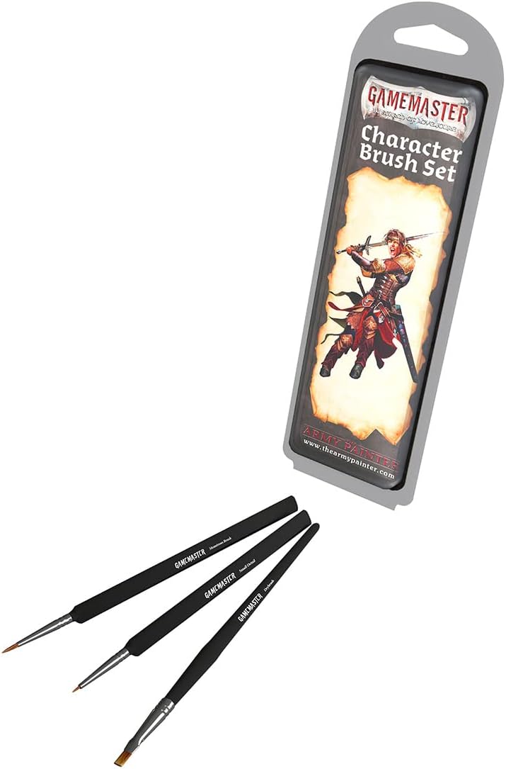 The Army Painter Gamemaster Character Brush Set - Precision Detail Brushes for Miniature Painting | 4-Piece Set