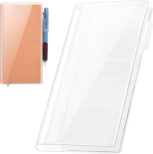 Hobonichi - Clear Cover for Weeks Planner | Protective Plastic Sleeve - 8.0x7.7 Inches, Compatible with April Start & Mega Planners (1-Pack)