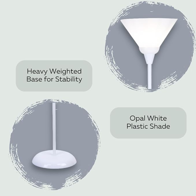 LIGHTACCENTS White Torchiere Floor Lamp - Floor Lamps for Living Room, Bedroom Standing Lamp, Modern Living Room Decor, 70-Inch Pole Light with Opal White Cone Shade - Stylish Tall Lamp