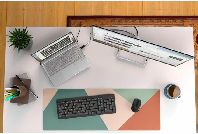 HP 330 Wireless Keyboard and Mouse Combo - 2.4 Ghz Wireless USB Receiver - Chiclet Keys, 12 Keyboard Shortcuts - 1600 DPI Multi-Surface Mouse - LED Num Lock, Caps Lock, Scroll Lock (2V9E6AA)