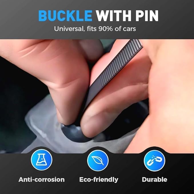 Upgrade Nylon Universal Cable Tie Buckle, 2026 New Heavy Duty Self-Locking Zip Ties Holder with Pin Button Design, Multipurpose Black Cable Tie Buckle Tool for Car Daily Repair (100)