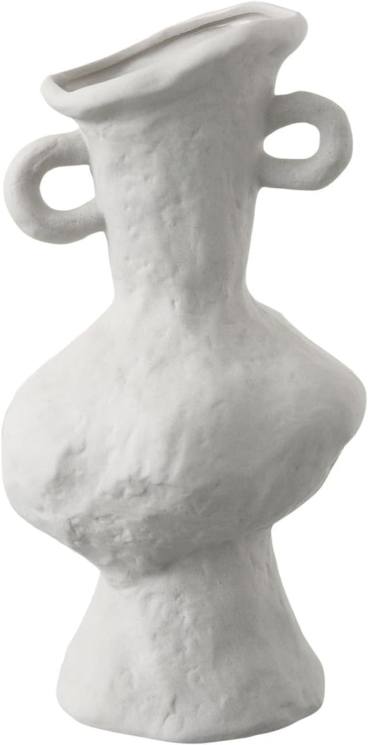 BUICCE Handmade Rustic Ceramic vase for Flowers Unique Decorative Pottery Vase for Farmhouse Home Office Decor