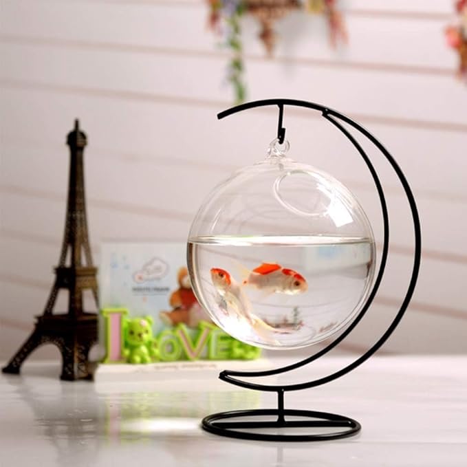 Ornament Display Stand Holder Iron Hanger Air Plant Stand Flower Pot Holder Iron Stand for Hanging Glass Globe Ball ,Christmas Wedding Ornament, Home Office Decor
