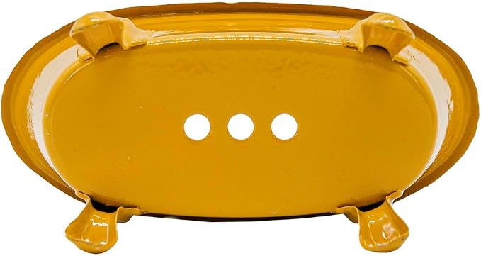 Foreside Home and Garden Mustard Enamel Bathtub Soap Dish Planter Metal by Foreside Home & Garden