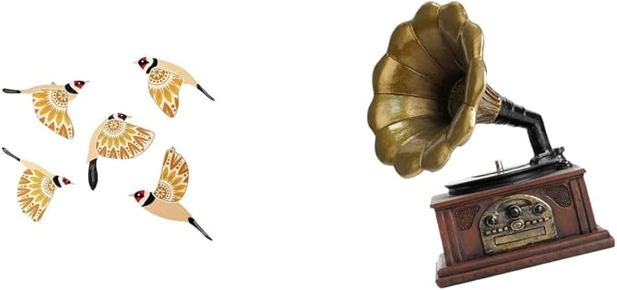 Baoblaze Vintage Wooden Bird Wall Figurine Collectible Sculpture Retro Ornament Housewarming Gift Decorative Office Crafts Bedroom Indoor Versatile B