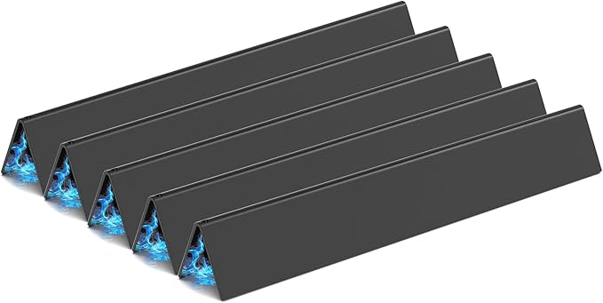 SHINESTAR 17.5" Heavy-Duty Flavorizer Bars, Front-Control Replacement Set for Weber Genesis 300 Series, Genesis E-310/320(2011-2013), E-330 (NOT Fit for Genesis II), Porcelain Enamel Finish, 5-Pack