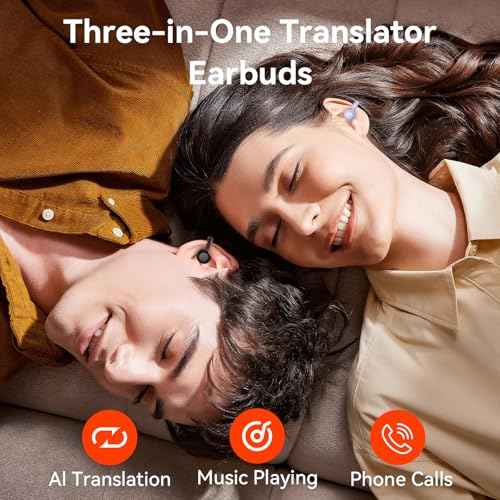 AI Translation Earbuds Real Time, 164 Languages & Accents, 3-in-1 Translator Earbuds with HD Sound Audifonos Traductores Ingl?s Espa?ol Translation Headphones for Travel Business Meeting Learning