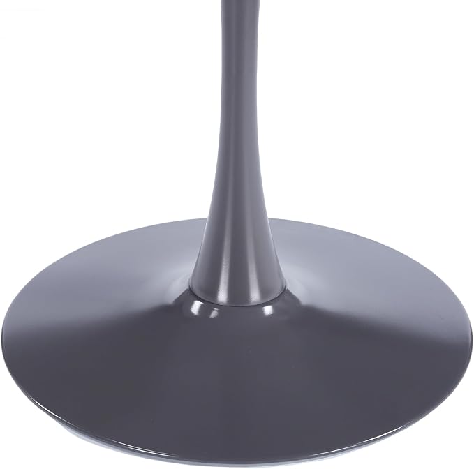 42" Tulip Table for 4-6 Persons Modern Round Dining Room Table, Mid-Century Modern Grey Small Kitchen Table with MDF Wooden Top, Leisure Coffee Table for Living Room, Dining Room, Office