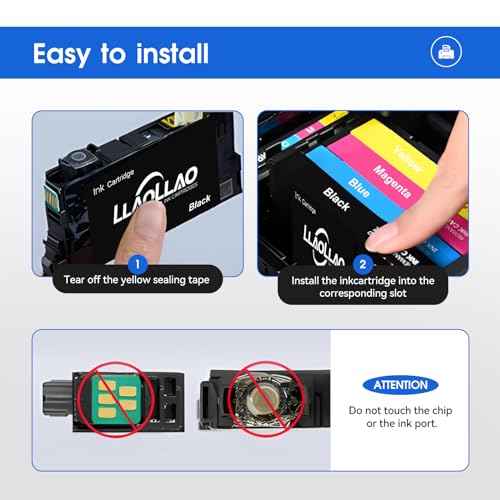 LLAOLLAO 702XL 702 Ink Cartridges Combo Pack Remanufactured Replacement for 702xl Ink Cartridges for Printer WF-3720 WF-3730 WF-3733 (1 Black 1 Cyan 1 Magenta 1 Yellow, 4 Pack)