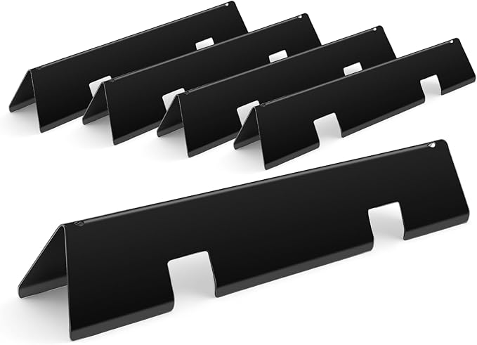 15.3" Flavorizer Bars Replacement for Weber Spirit 300 and GS4 Spirit II 300 Series E310 E320 E330 S310 S320 S330 with Front Control Knobs, Porcelain Enameled Steel Grill Heat Plates for 7636, 5 Pack